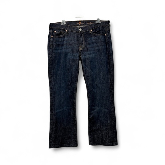 7 For All Mankind Women's Dark Blue Boot Cut Jeans - Size 32 - Picture 2 of 8